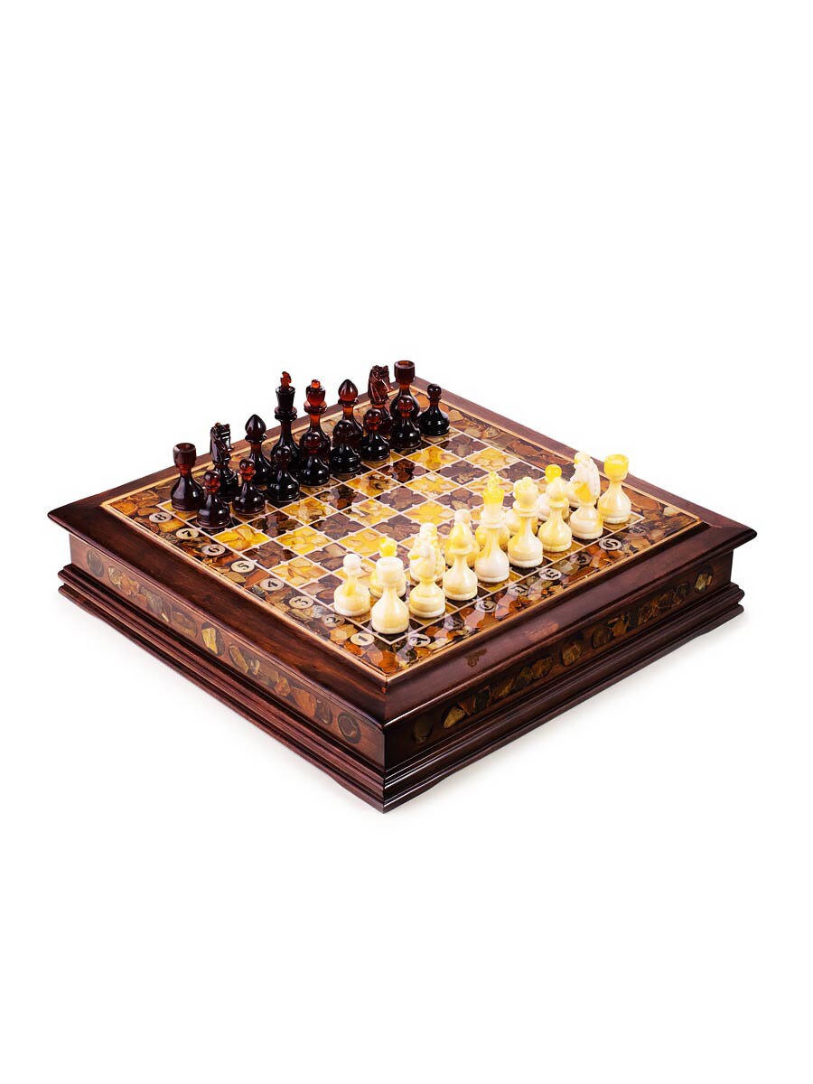 Luxury amber chess set with chess piees|Wooden Amber chess Board|Amber Chess Figures|Board Game| Vip Gift|Luxury Gift