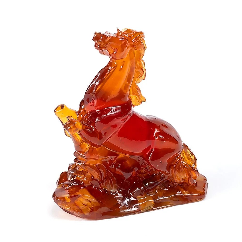 Amber Horse Figurine| amber souvenir horse|Amber statue Souvenir Gift |Luxury Amber Sculpture |Unick gift|Home decor