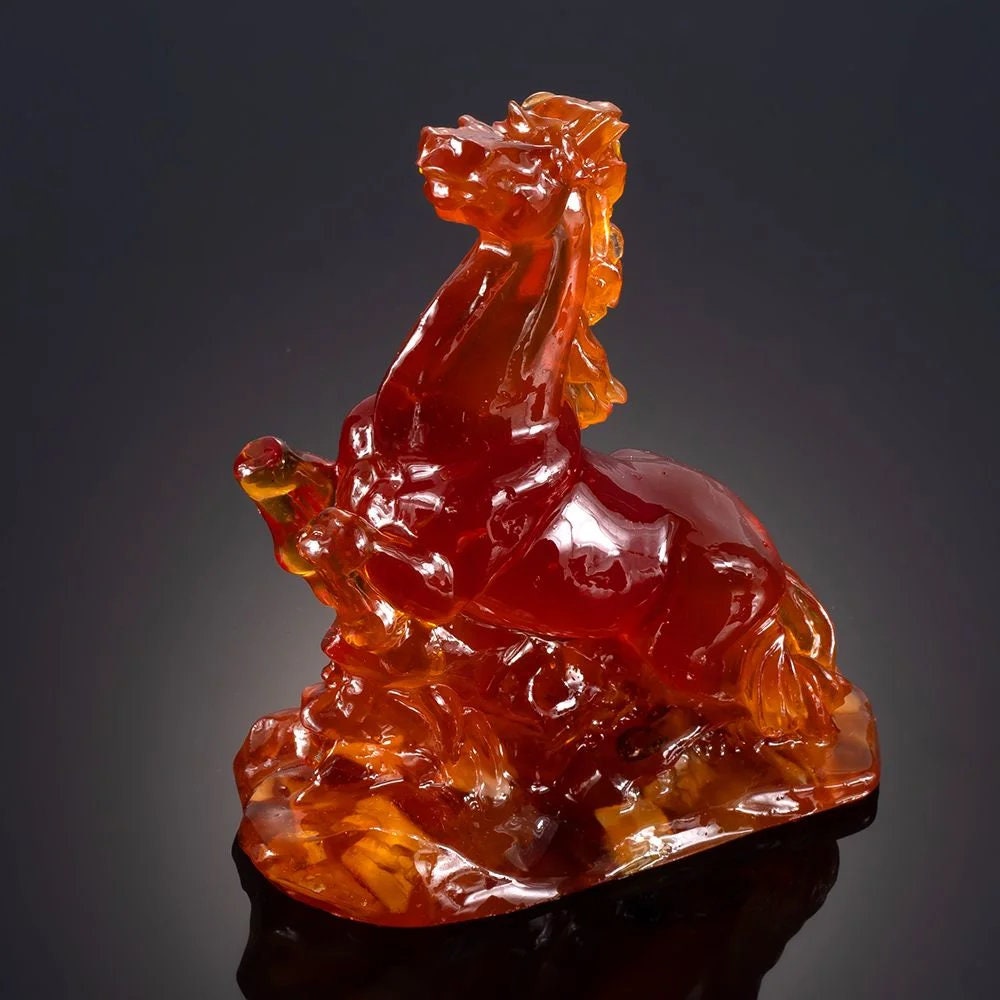 Amber Horse Figurine| amber souvenir horse|Amber statue Souvenir Gift |Luxury Amber Sculpture |Unick gift|Home decor