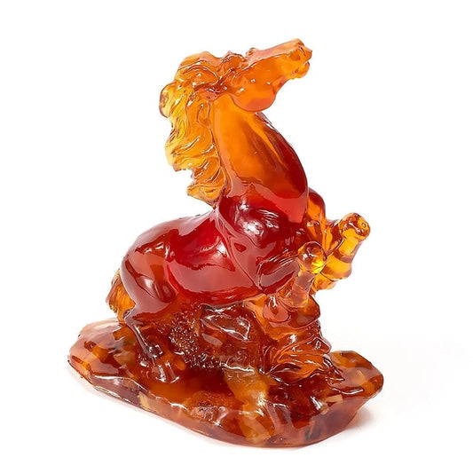 Amber Horse Figurine| amber souvenir horse|Amber statue Souvenir Gift |Luxury Amber Sculpture |Unick gift|Home decor