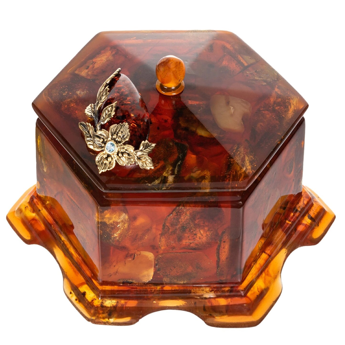 Jewellery Box made of amber and epoxy resin Vintage branch|Handmade Amber Box| Natural Baltic Amber Gift |Gift for Her