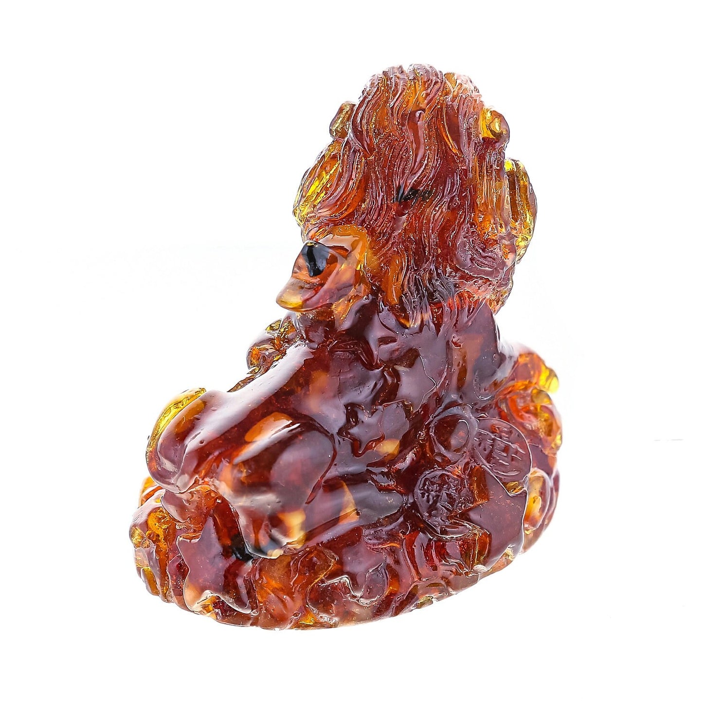 Amber statuette Money Lion |Amber Souvenir Gift|Handmade Amber Lion Figurine|Amber lion Sculpture| Home interior gift