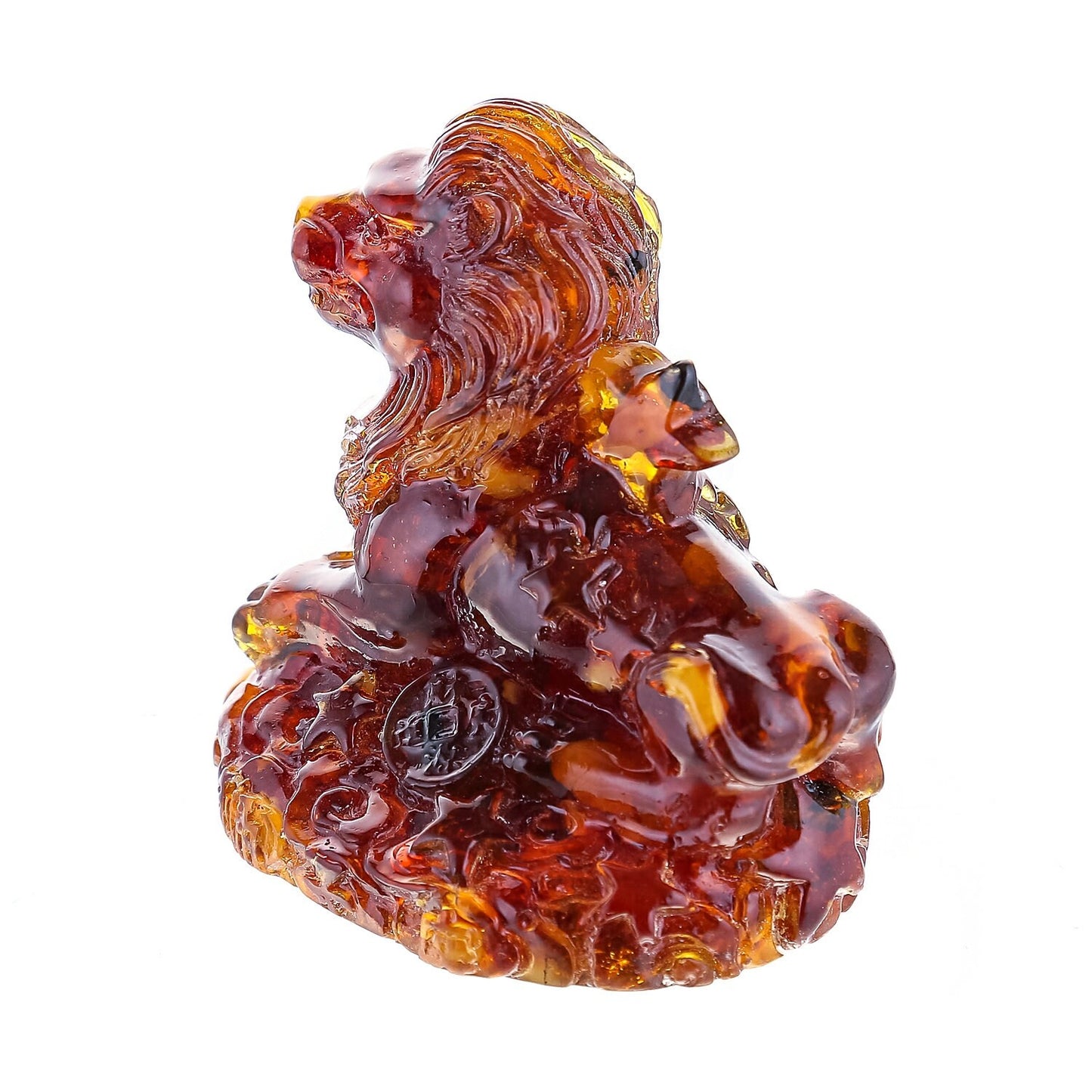 Amber statuette Money Lion |Amber Souvenir Gift|Handmade Amber Lion Figurine|Amber lion Sculpture| Home interior gift