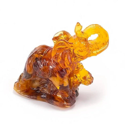 Amber elephant figurine| amber statuette elephant|Amber Sculpture|Amber Souvenir Statue |Home interior| unick gift