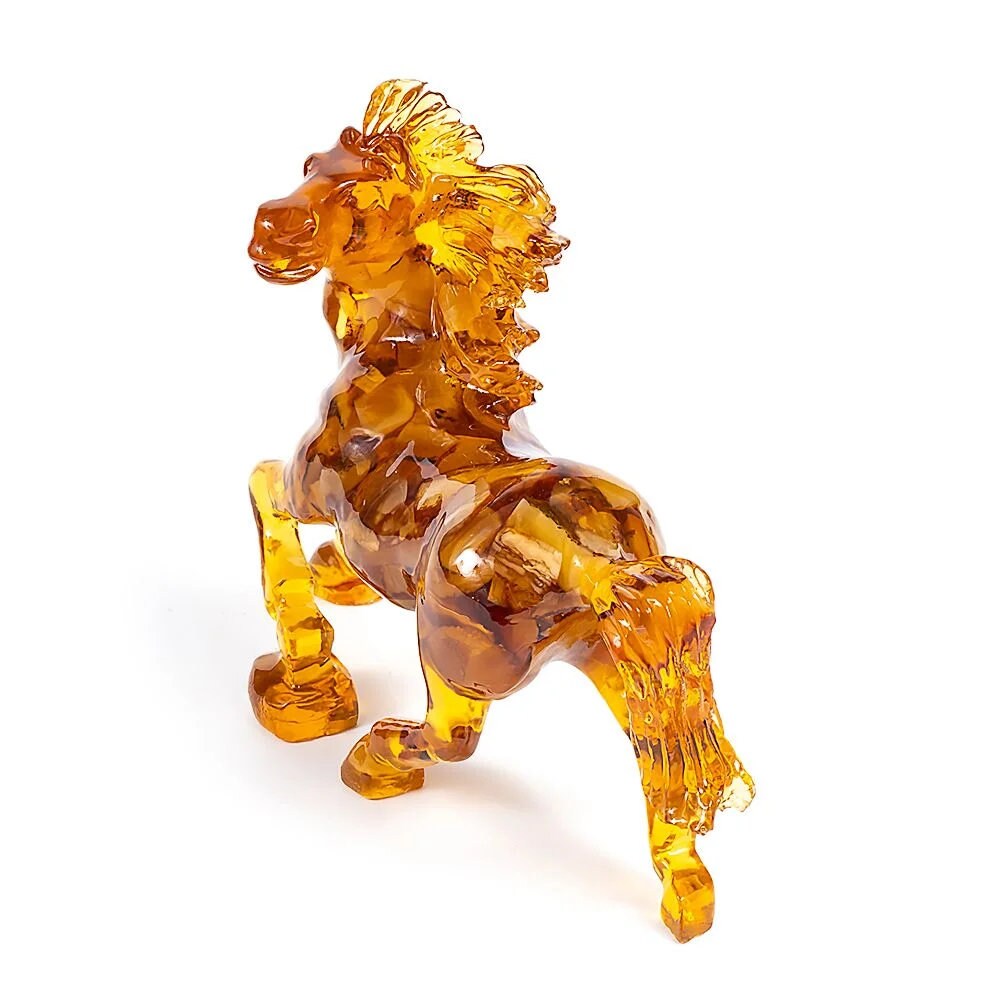 Amber figurine running horse |Amber statue horse |Souvenir Gift |Amber Horse Sculpture |Unick gift|Home decor