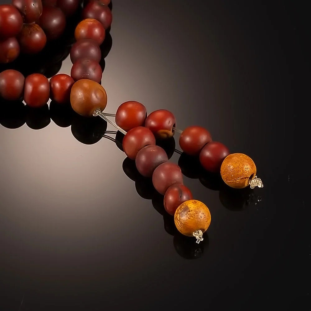 Elongated Buddhist rosary beads made of natural aged royal amber|Natural Amber rosary beads| Mala beads amber| 108 beads