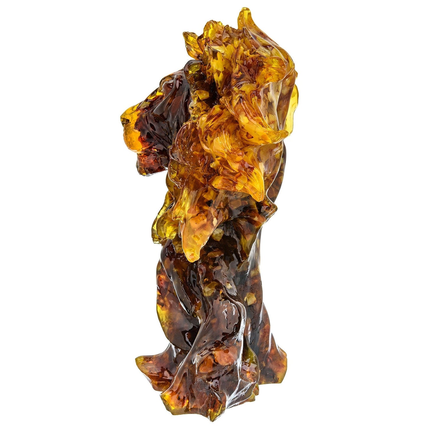 Amber sculpture Lions Head|Lion Figurine |Home Decor| Amber Souvenir Gift|Handmade Amber Lion Statuette |unique gift