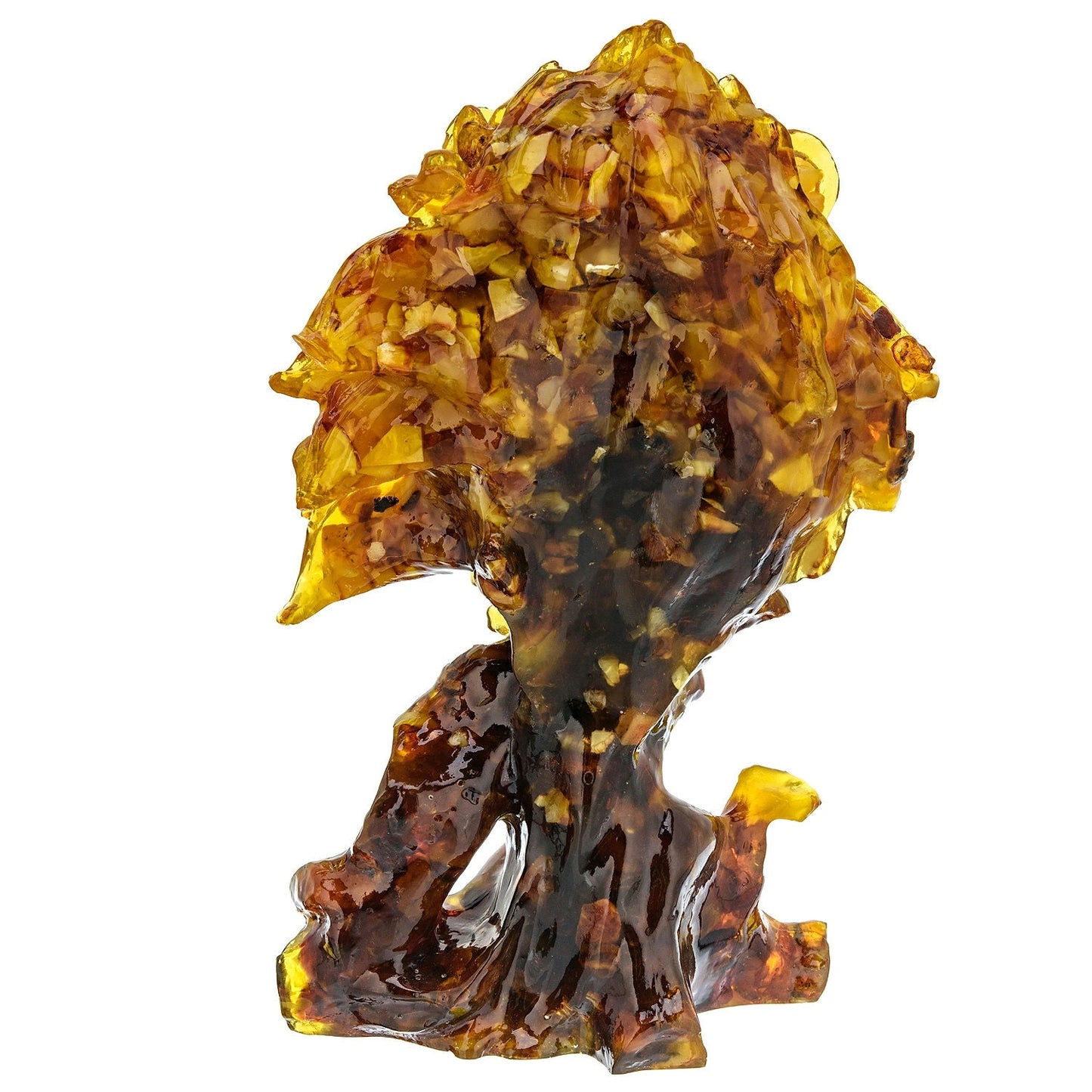 Amber sculpture Lions Head|Lion Figurine |Home Decor| Amber Souvenir Gift|Handmade Amber Lion Statuette |unique gift