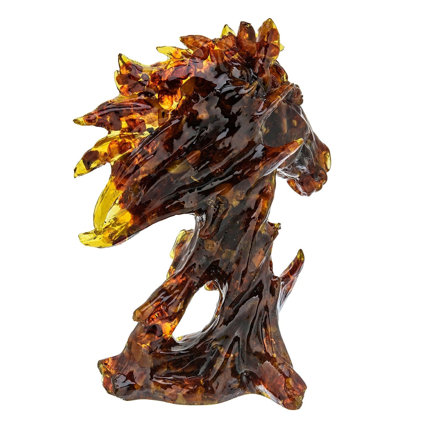 Amber sculpture Horse's Head| amber horse statue|Amber statue Souvenir Gift|Luxury Amber Sculpture|Unick gift|Home decor