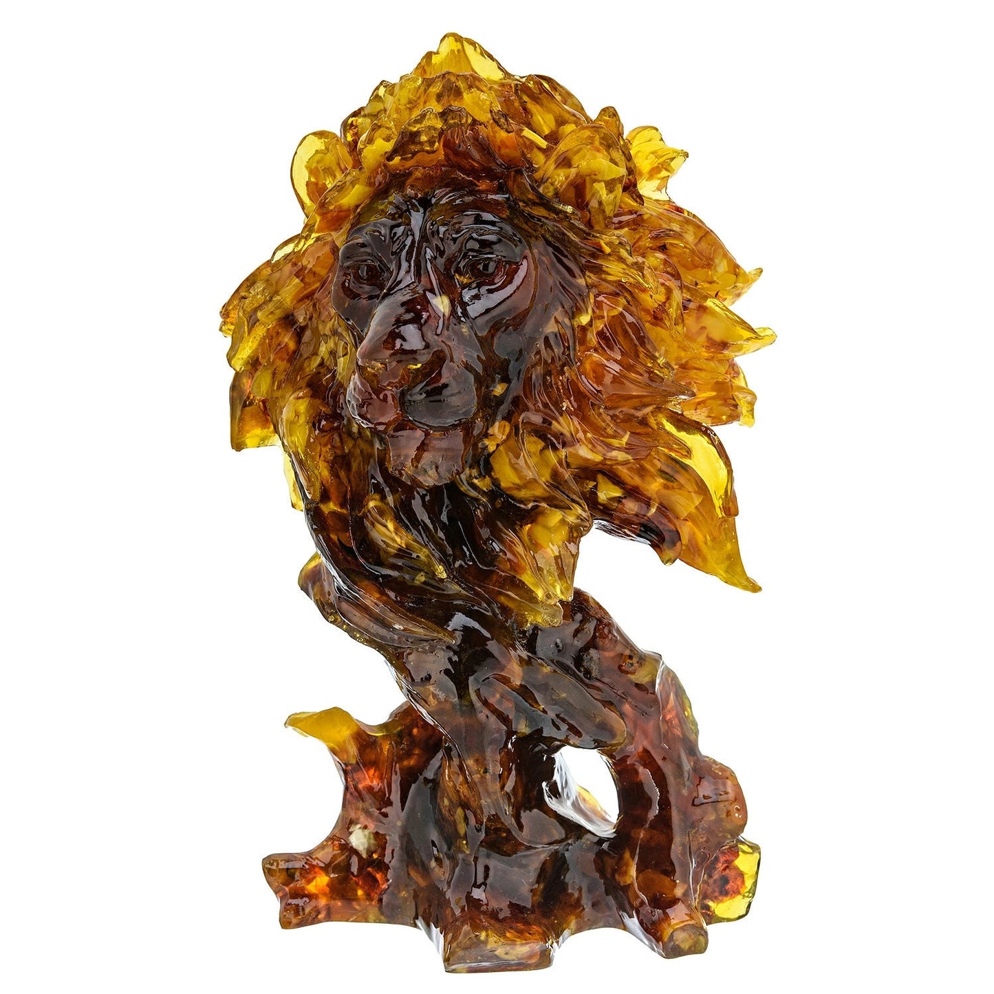 Amber sculpture Lions Head|Lion Figurine |Home Decor| Amber Souvenir Gift|Handmade Amber Lion Statuette |unique gift