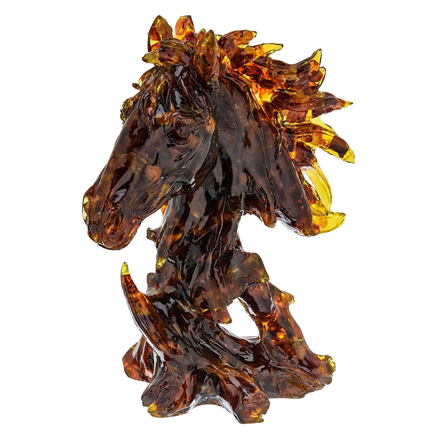 Amber sculpture Horse's Head| amber horse statue|Amber statue Souvenir Gift|Luxury Amber Sculpture|Unick gift|Home decor