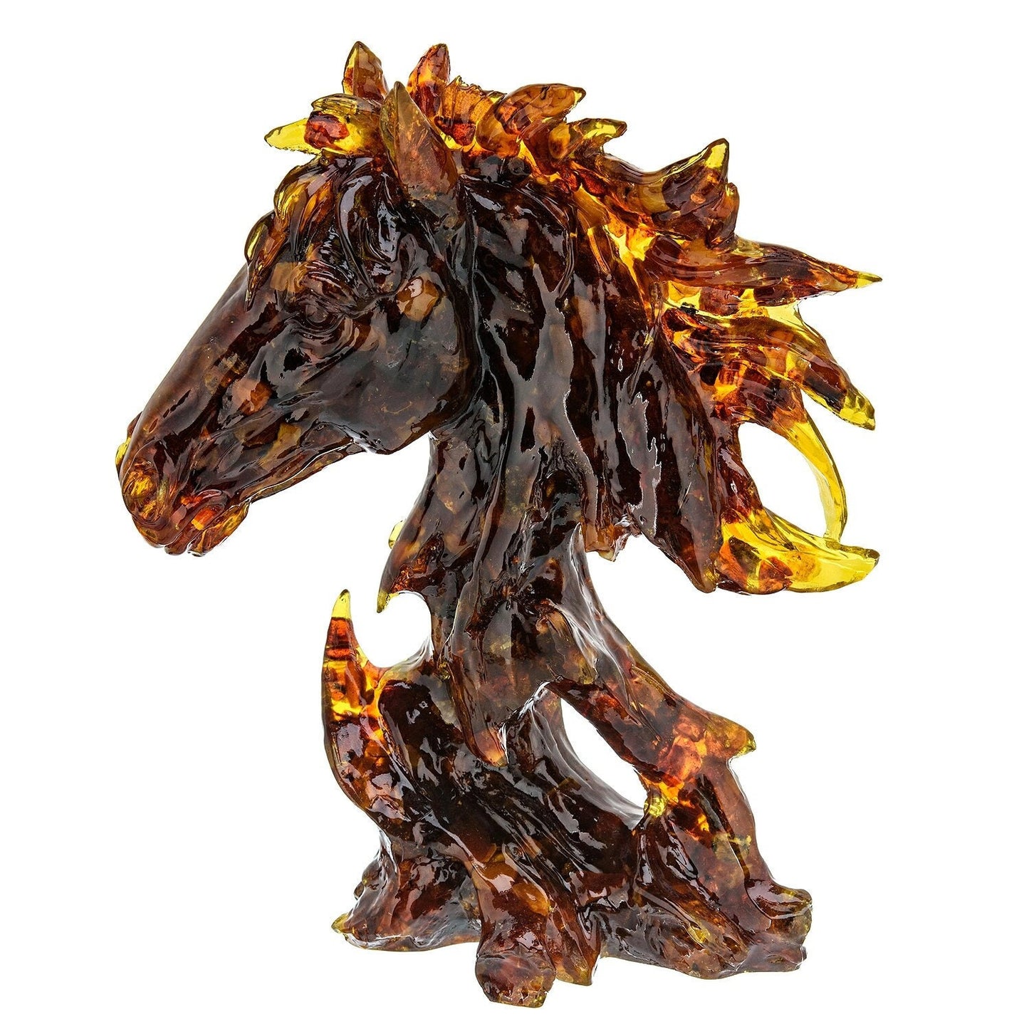 Amber sculpture Horse's Head| amber horse statue|Amber statue Souvenir Gift|Luxury Amber Sculpture|Unick gift|Home decor