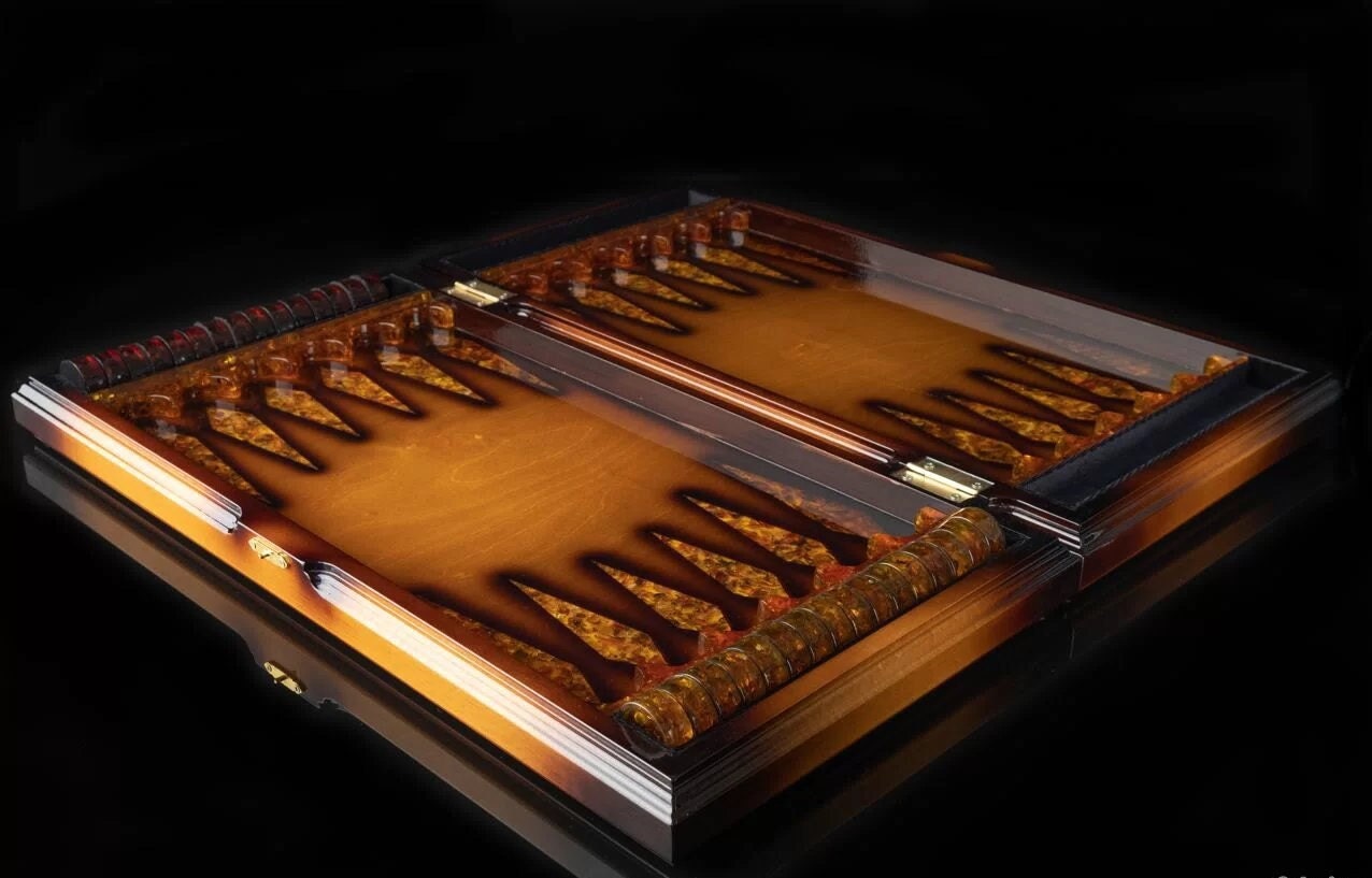 Amber folding game set 3in 1|backgammon board with checkers|Amber chess set|Wood amber chessboard|amber dices|Board game