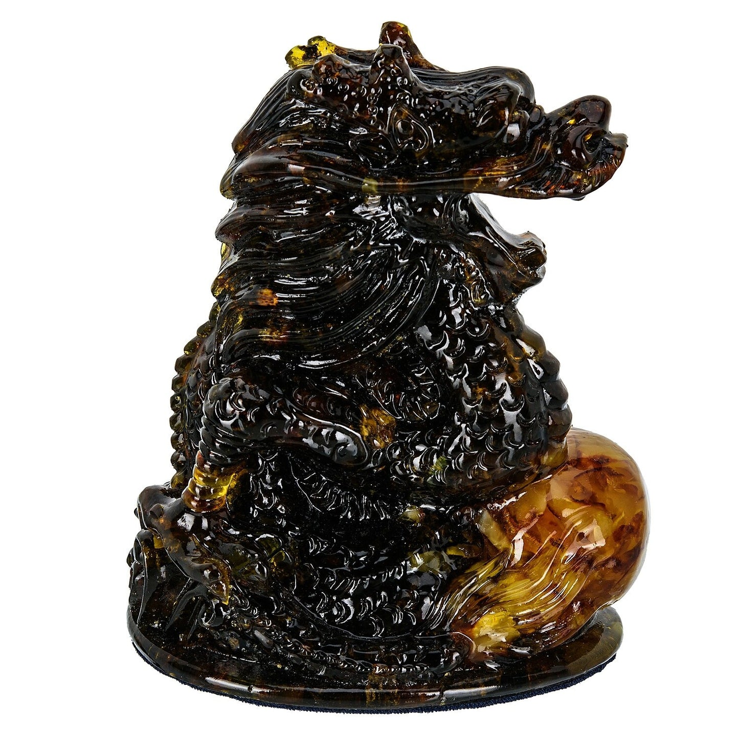 Amber sculpture Dragon with Pear|Carved Amber figurine|Amber Dragon Statue|Amber Dragon Sculpture| unick gift|Home decor