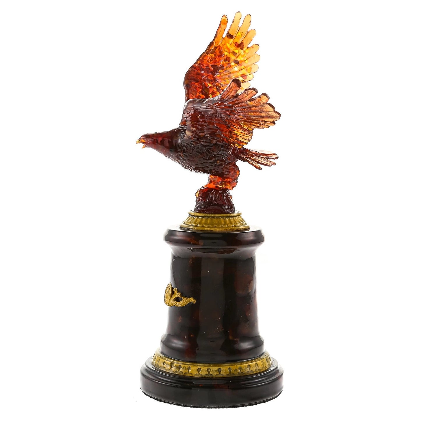 Amber eagle figurine |Eagle on the stand|Amber Souvenir Gift |Home decor|Handmade Amber Statue Sculpture |Unick gift