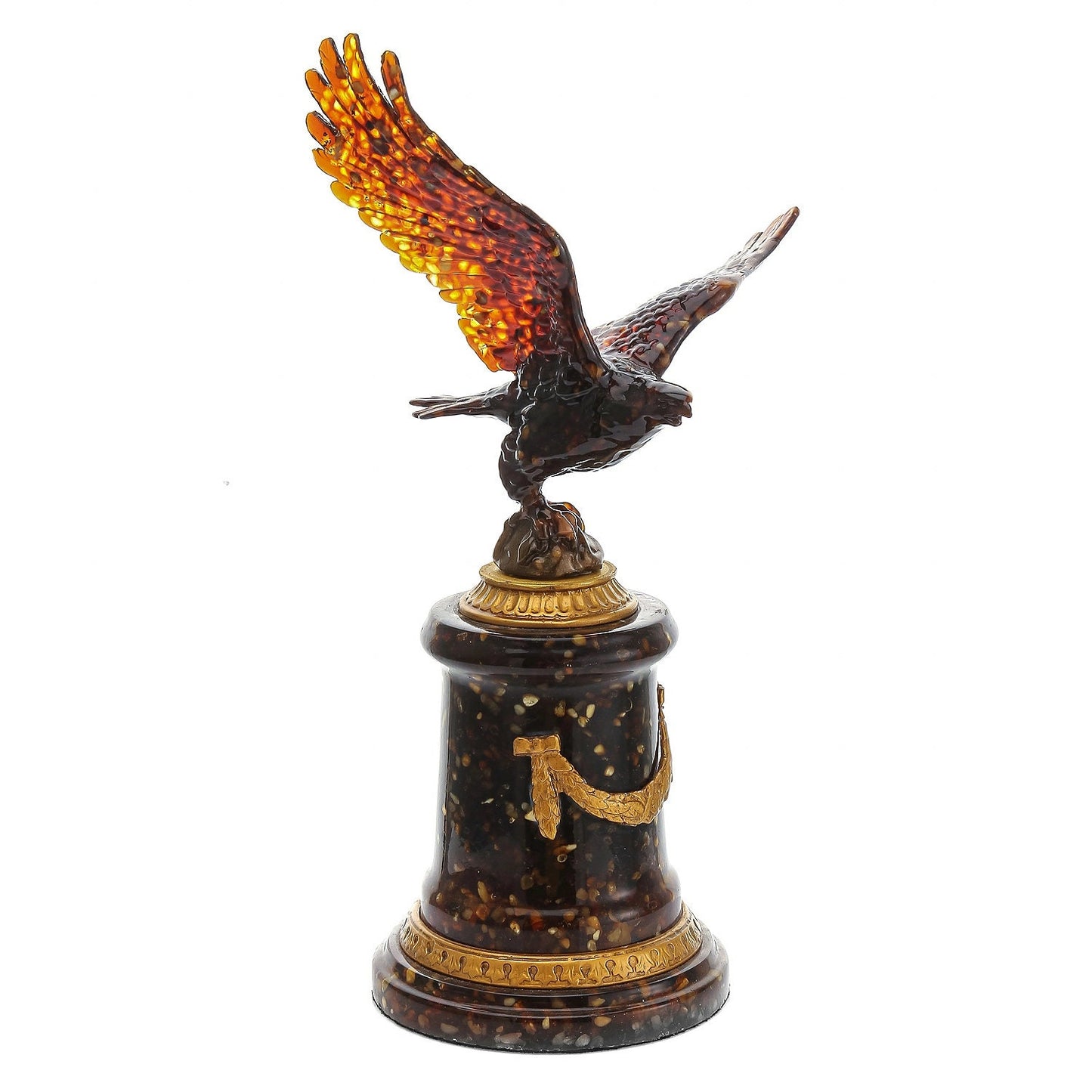 Amber eagle figurine |Eagle on the stand|Amber Souvenir Gift |Home decor|Handmade Amber Statue Sculpture |Unick gift