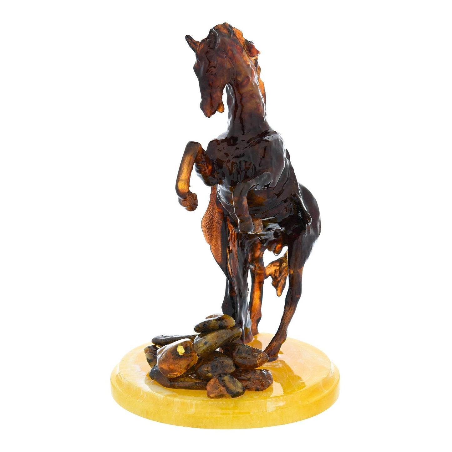 Amber Horse Figurine| The horse is zealous|Amber statue Souvenir Gift |Luxury Amber Sculpture |Unick gift|Home decor