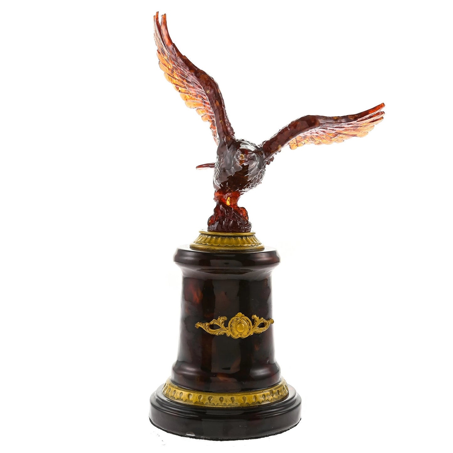 Amber eagle figurine |Eagle on the stand|Amber Souvenir Gift |Home decor|Handmade Amber Statue Sculpture |Unick gift