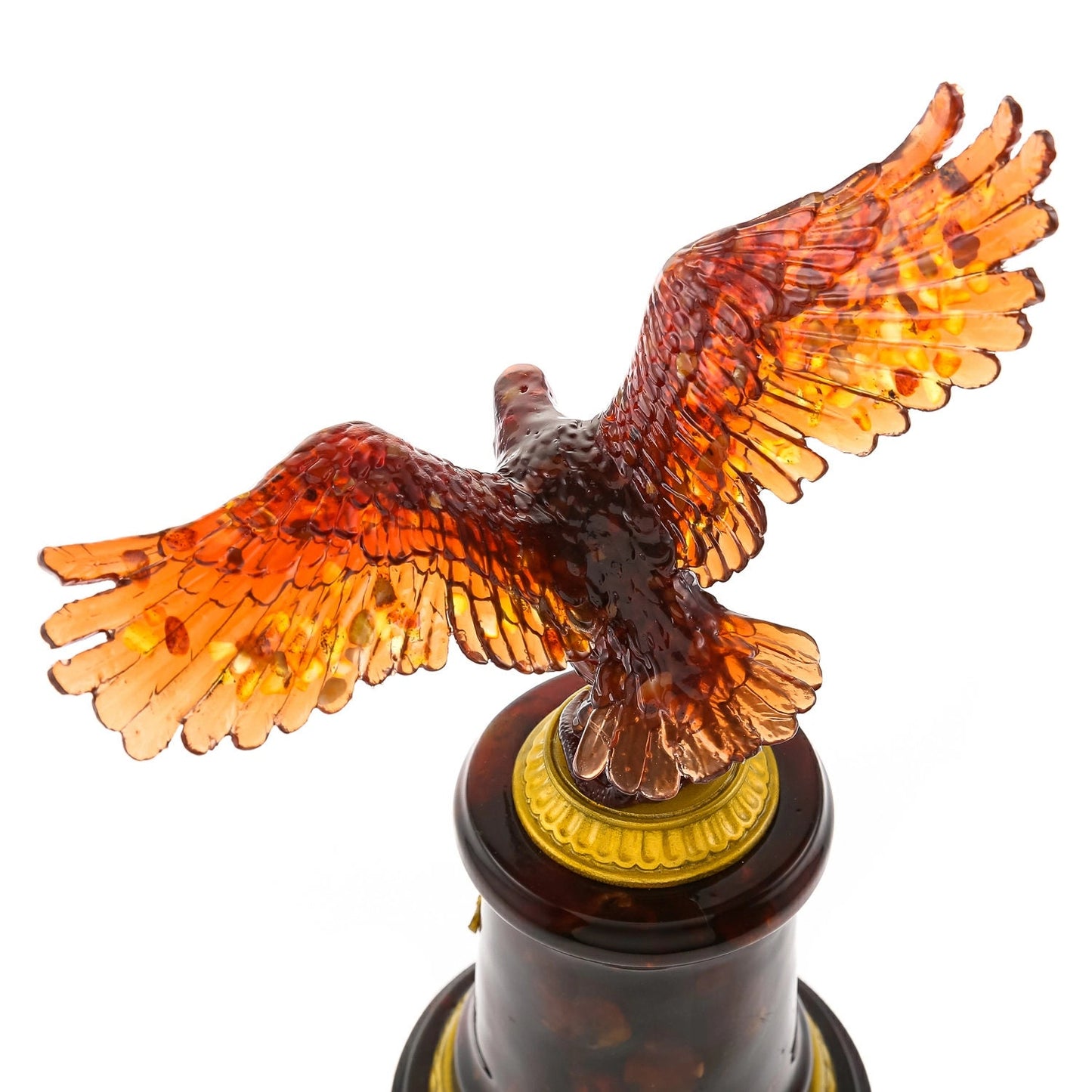 Amber eagle figurine |Eagle on the stand|Amber Souvenir Gift |Home decor|Handmade Amber Statue Sculpture |Unick gift