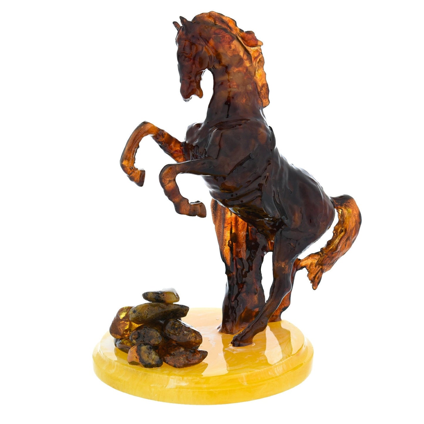 Amber Horse Figurine| The horse is zealous|Amber statue Souvenir Gift |Luxury Amber Sculpture |Unick gift|Home decor