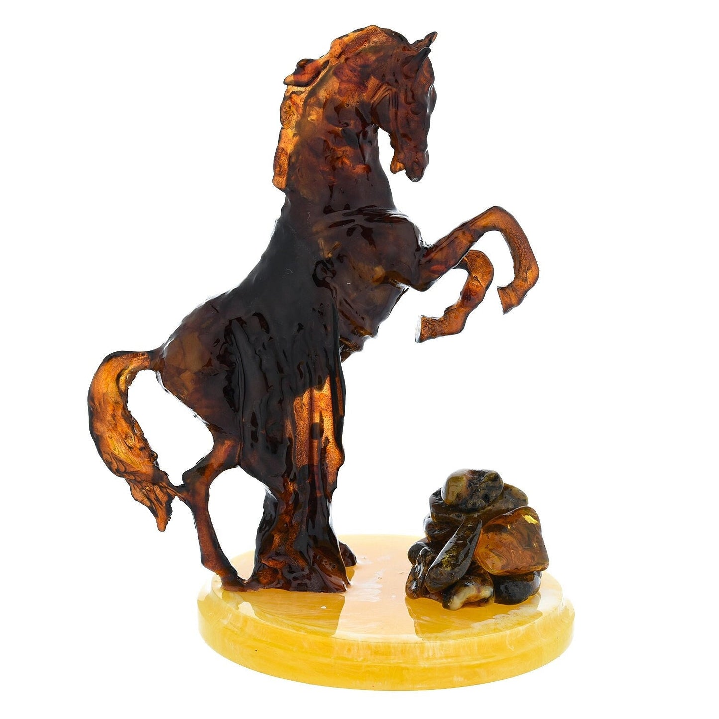 Amber Horse Figurine| The horse is zealous|Amber statue Souvenir Gift |Luxury Amber Sculpture |Unick gift|Home decor