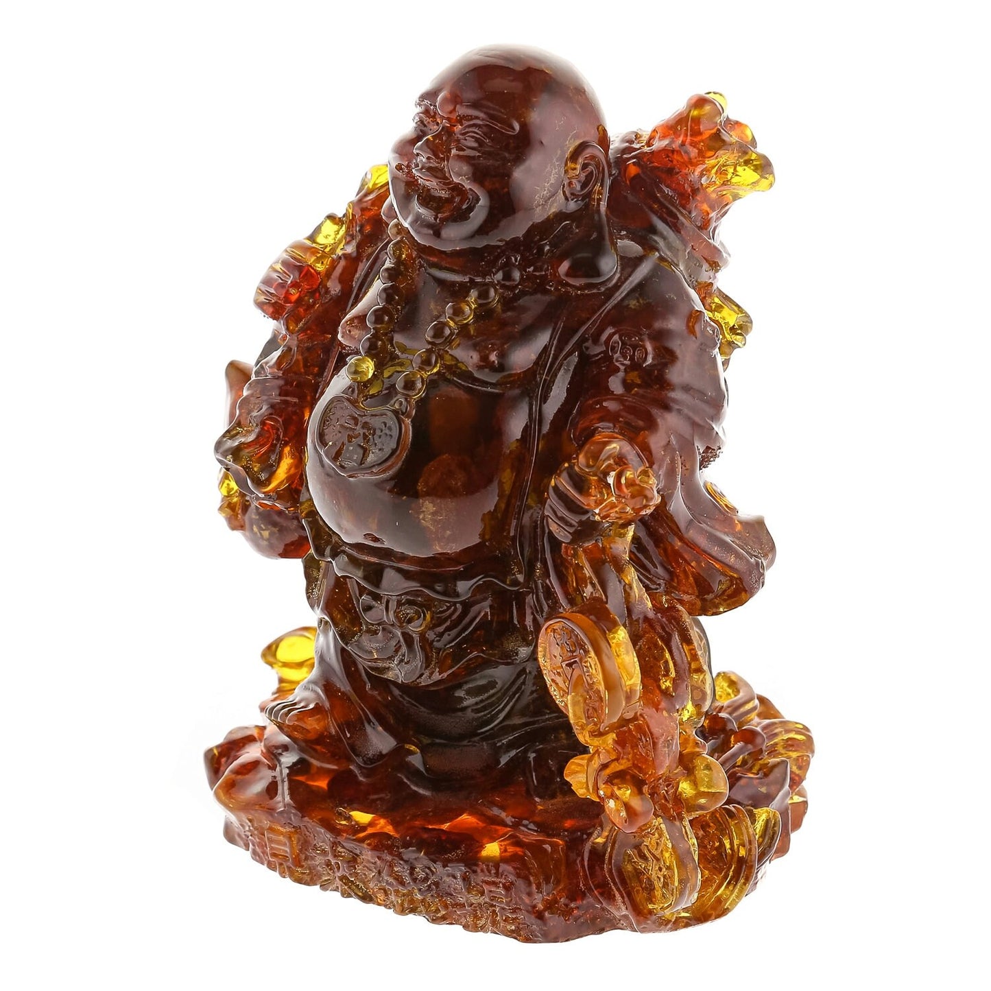 Amber  laughing Buddha|Handmade Amber figurine|Buddha Statue|unick gift|Home decor|luxury interior|Amber souvenir gift