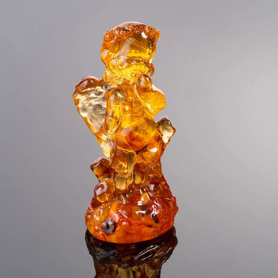 Angel figurine amber|Amber Souvenir Gift |Amber Angel statuette|Amber Sculpture unick gift|Home decor|gift for her