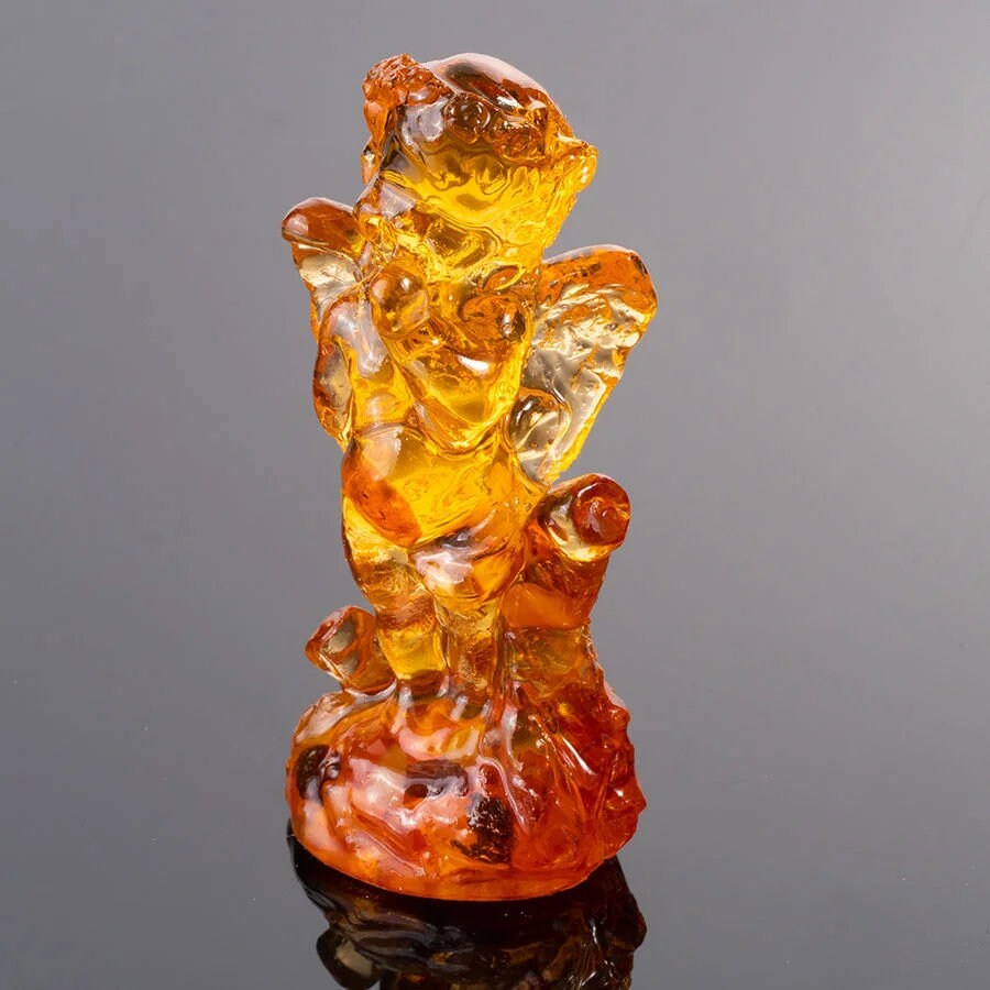 Angel figurine amber|Amber Souvenir Gift |Amber Angel statuette|Amber Sculpture unick gift|Home decor|gift for her