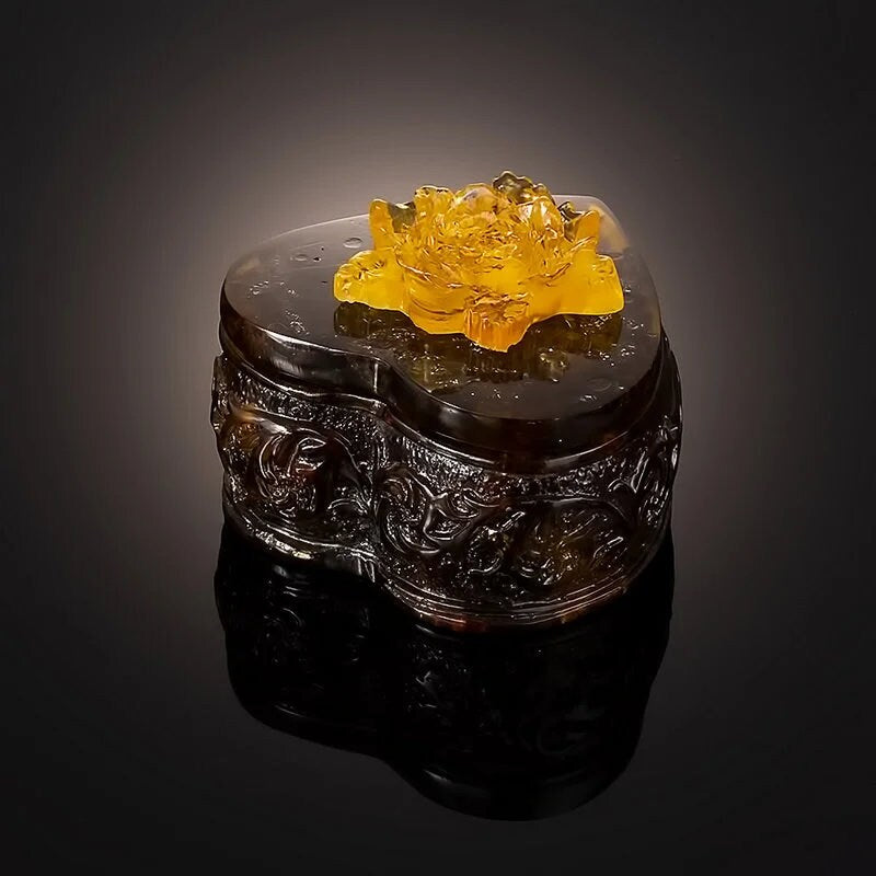 Openwork heart box amber|Unique Amber Box|Jewelry casket-box|Baltic Amber Heart Box|Handmade Jewelry gift| Gift for her