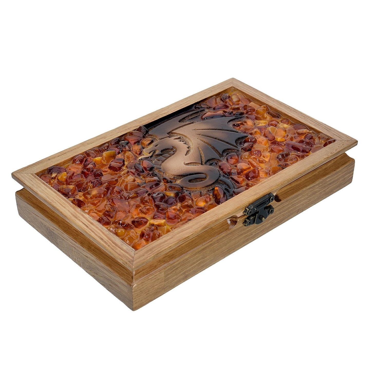 Amber domino set Dragon|Amber chips in wooden box with carved dragon|Luxury domino set|Amber dominoes|Unique game set