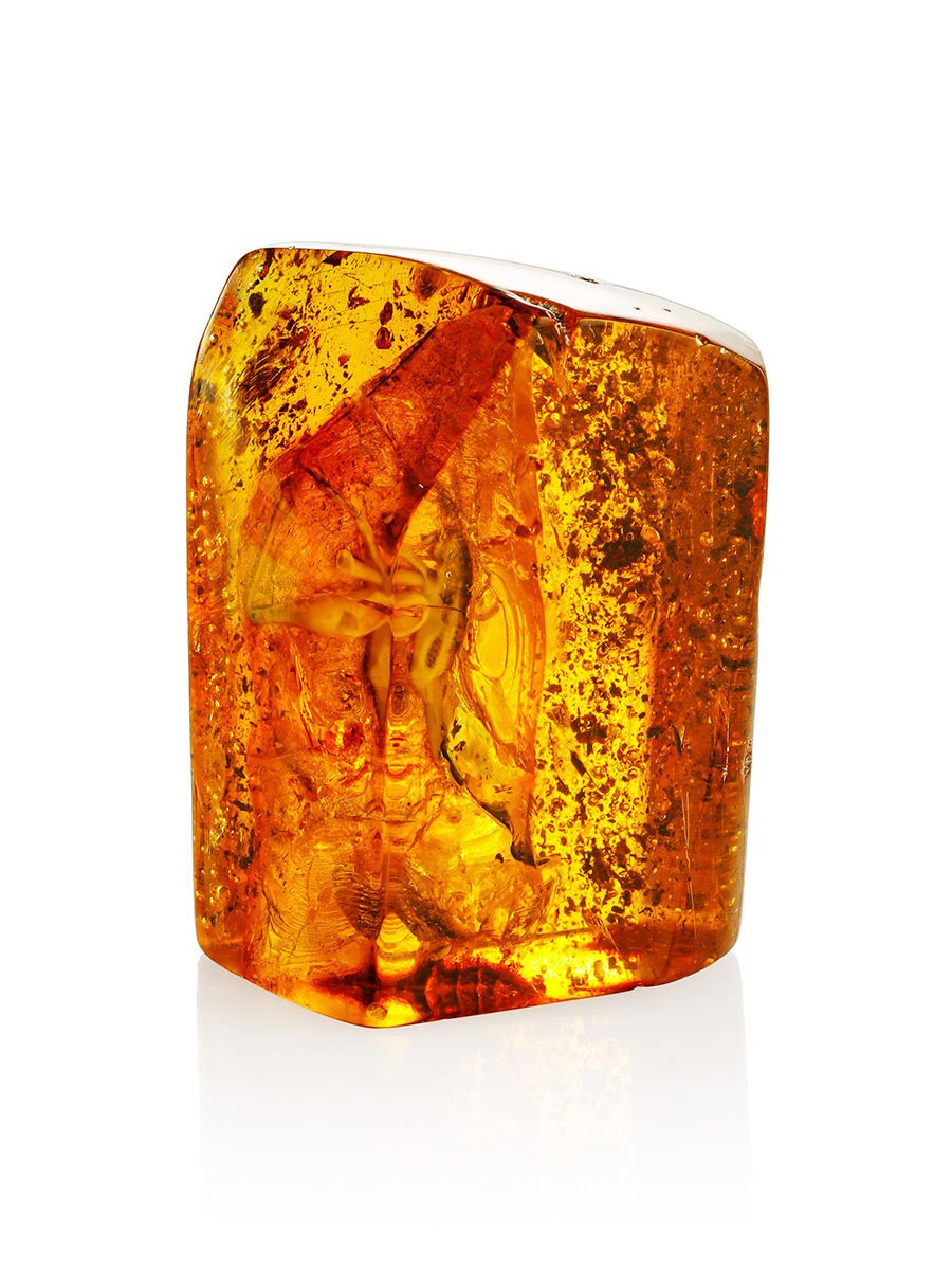 Unusual piece of natural amber with the inclusion of a prehistoric spider|Natural Baltic Amber Gemstone|Raw amber stone